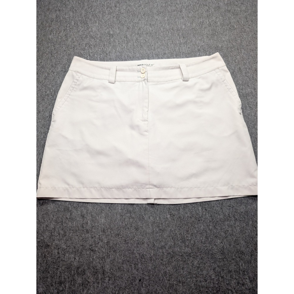Nike Golf Dri-FIT Skort Beige Women Size 16 Performance Athletic Skirt
